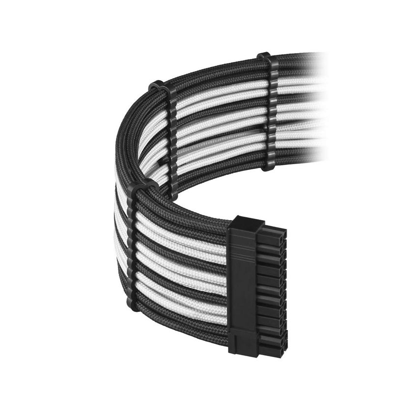 CableMod E-Series Pro ModFlex Sleeved Cable Kit for EVGA G/G+ / P/P+ / T (Black + White) - Image 2